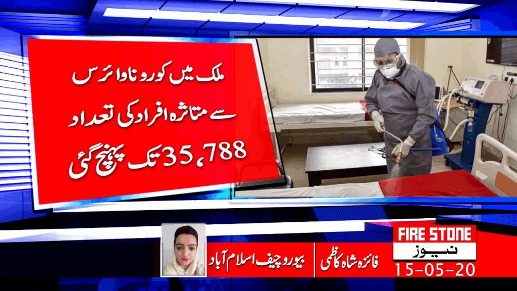 ملک میں کورونا وائرس سے متاثرہ افراد کی تعداد 35,788 تک پہنچ گئی